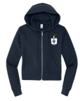 Wildwood Candle Co. Women's Crop Zip Hoodie - Navy