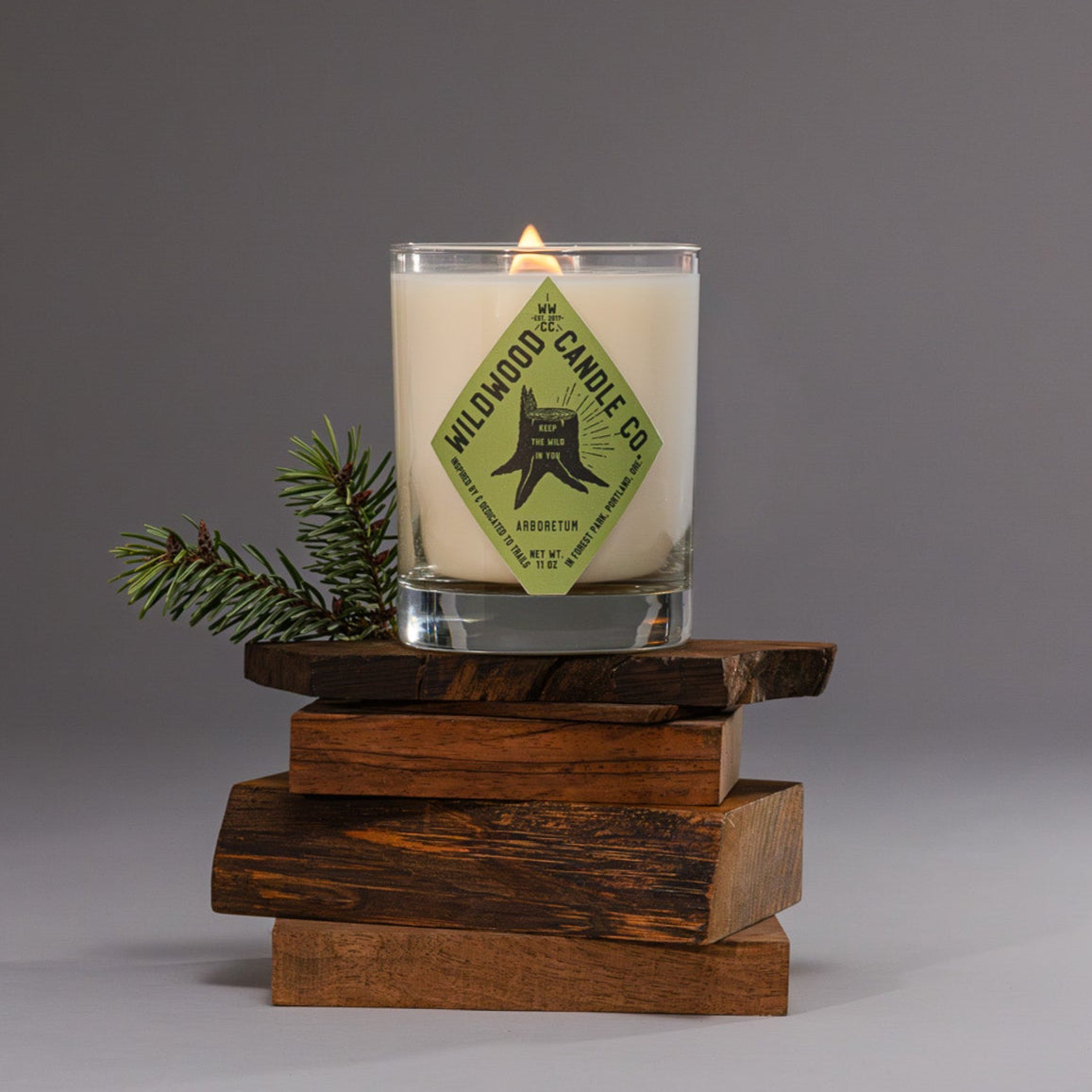 Arboretum Candle - redwood, pine, embers