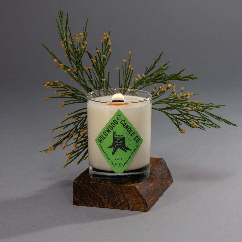 Aspen Candle - pine, bayberry, fresh-cut grass – Wildwood Candle Co.