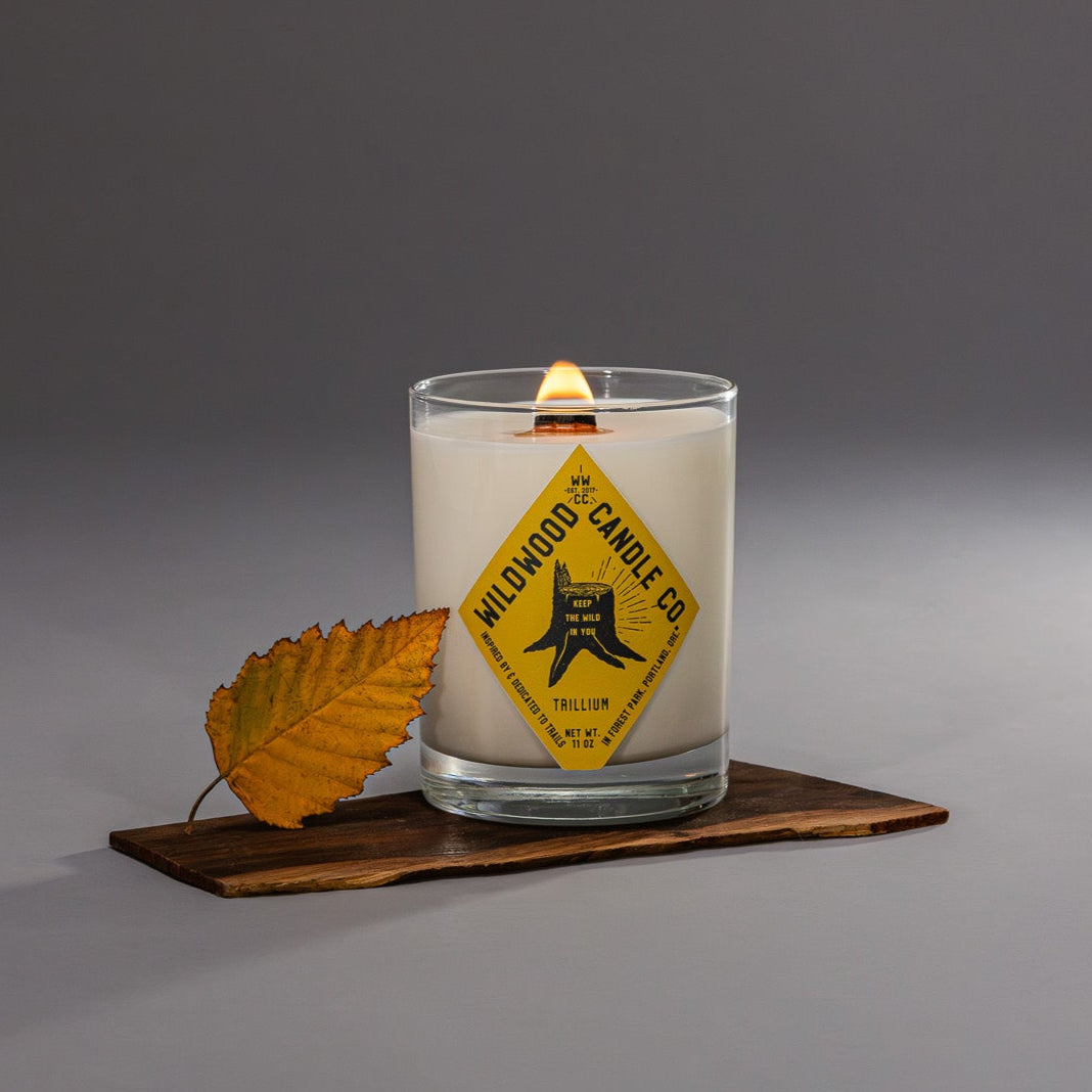 Trillium Candle - lily of the valley, petrichor – Wildwood Candle Co.