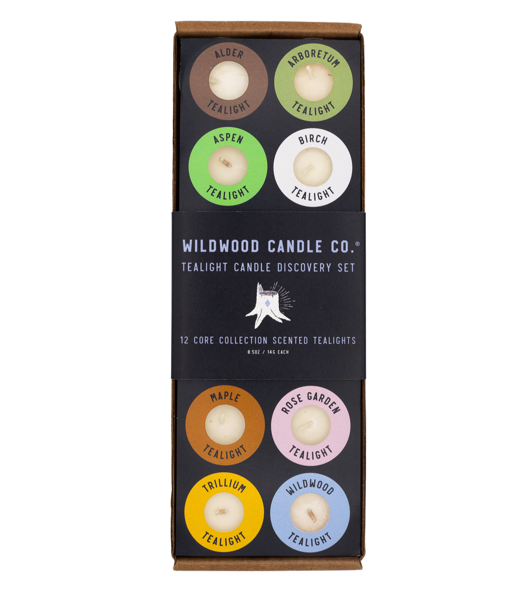 Wildwood Candle Co. Tealight Candle Discovery Set of 12 Tealights
