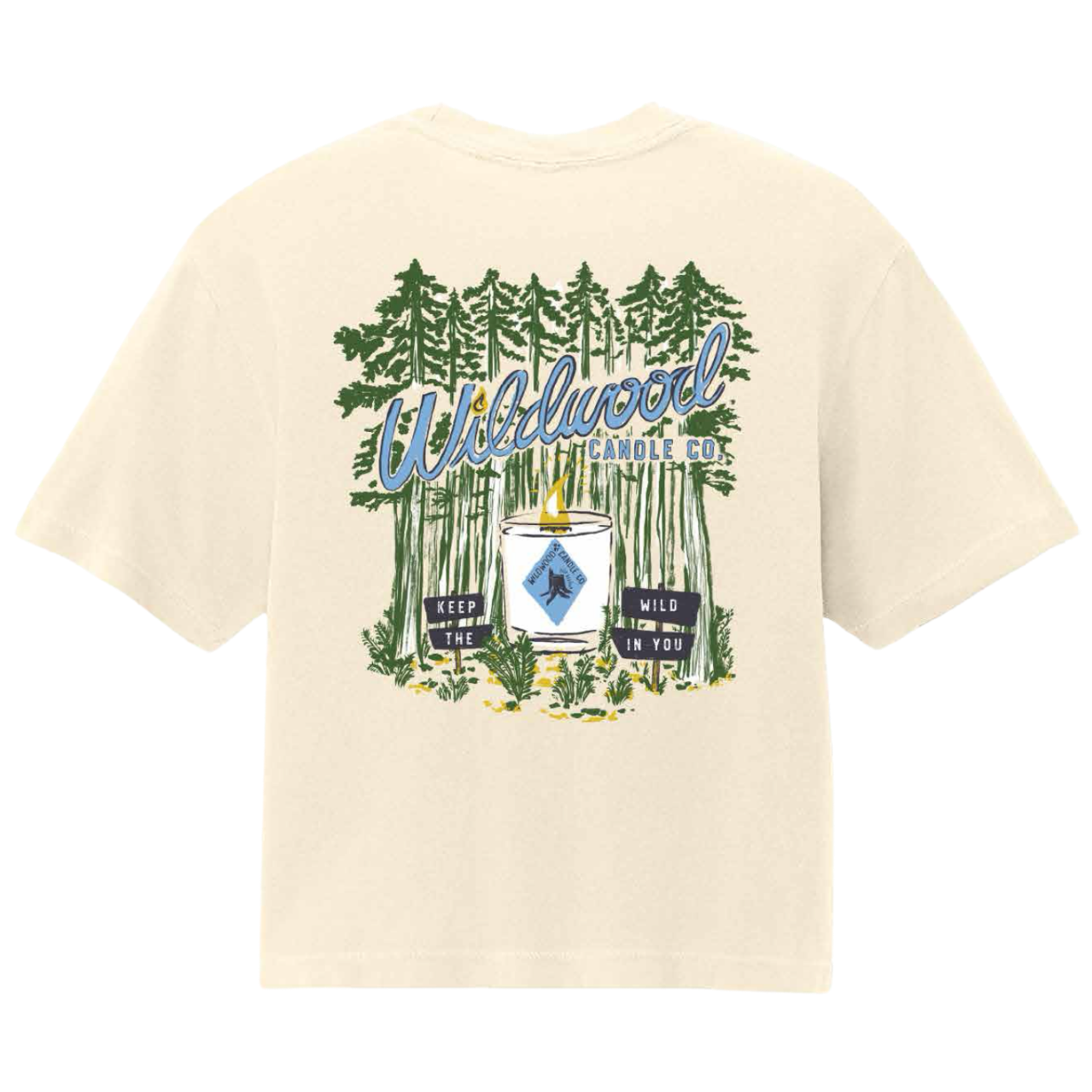 Wildwood Candle Co. Women's Crop Tee - Ivory