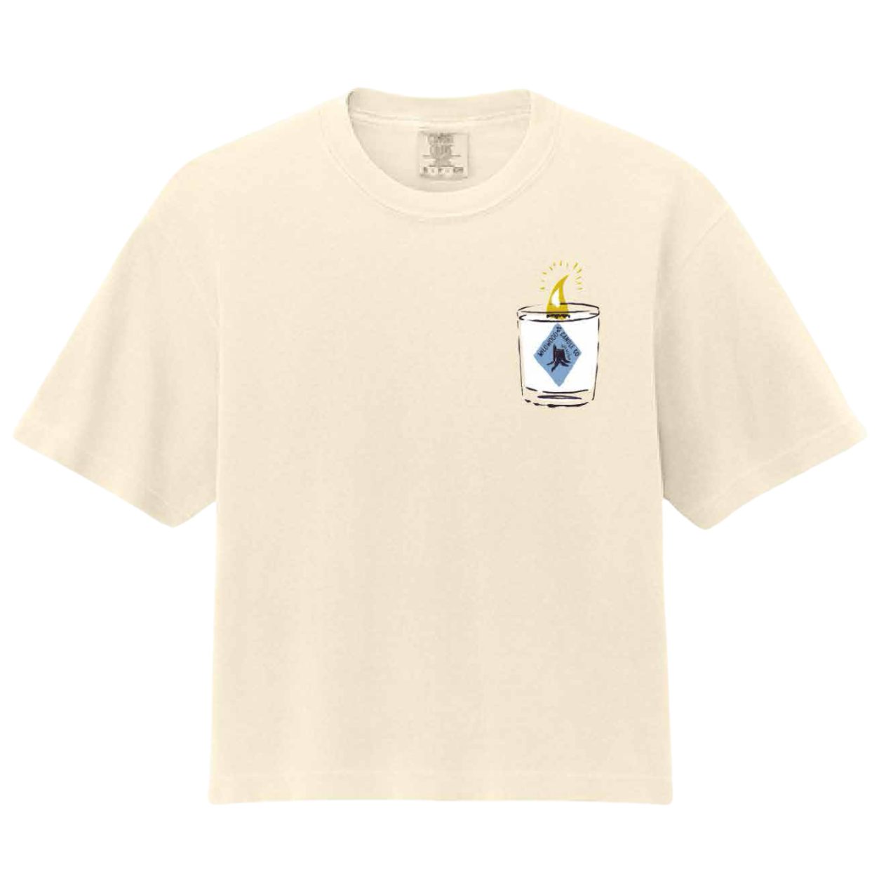 Wildwood Candle Co. Women's Crop Tee - Ivory