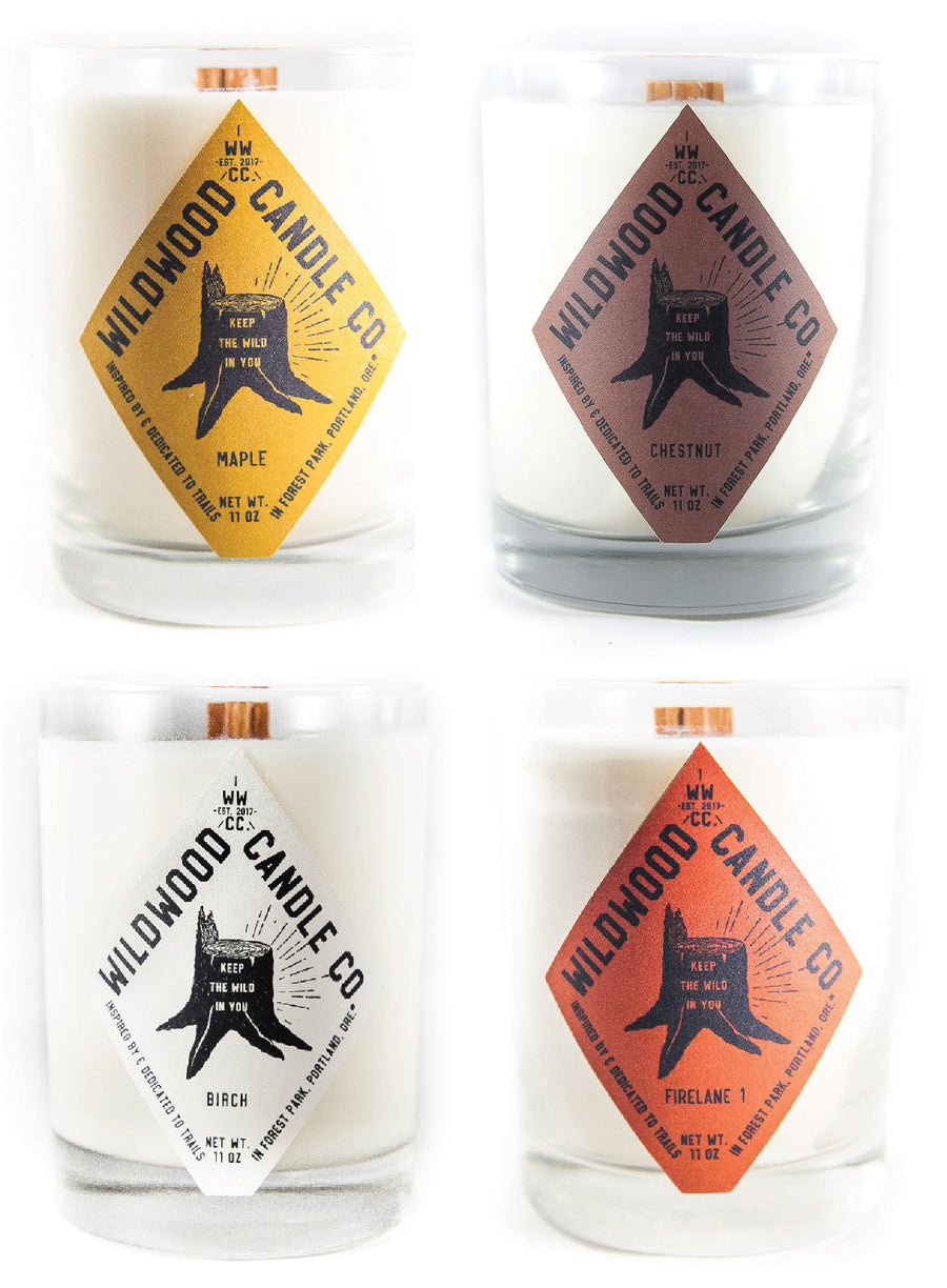 Fall Candle Bundle - Birch, Chestnut, Firelane 1 & Maple - Wildwood Candle Co. LLC